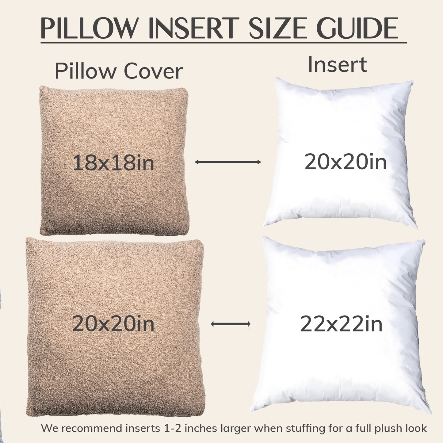 Latte Teddy Boucle Throw Pillow Covers, size 20x20", 2-Pack