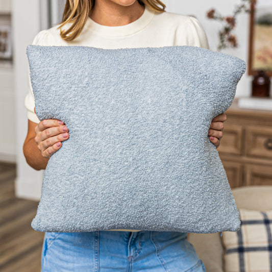 Sky Teddy Boucle Throw Pillow Covers, size 18x18", 2-Pack